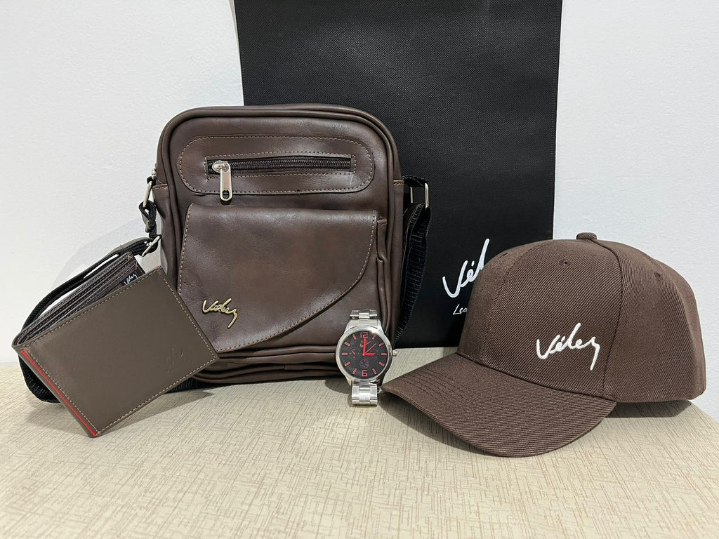 Kit bolso 23 cm GORRA billetera RELOJ