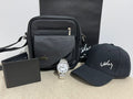 Kit bolso 23 cm GORRA billetera RELOJ